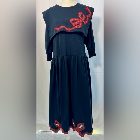 Vintage Dresses & Skirts - VINTAGE 80s Fancy Pants modest Holiday DRESS